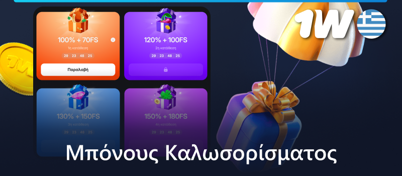 1w Μπόνους καλωσορίσματος στην Ελλάδα